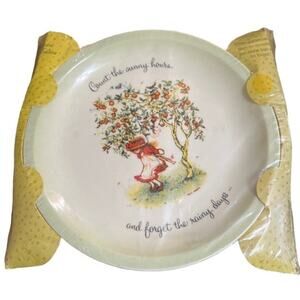 NWB Vintage Holly Hobbie American Greetings Display Collector's Edition Glass Pl